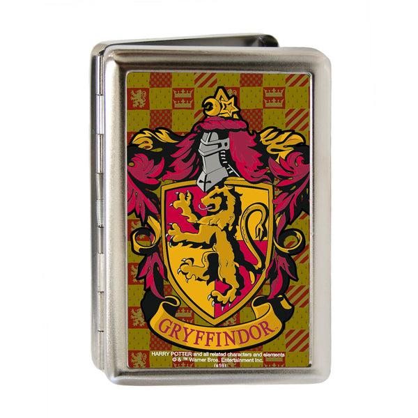 Buckle-Down Business Card Holder - LARGE - Harry Potter GRYFFINDOR Crest FCG Gold Burgundy
