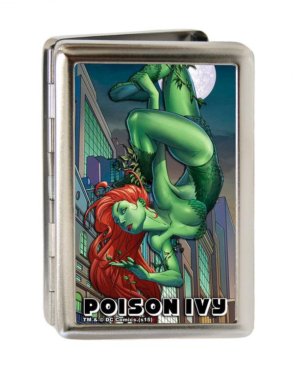 Buckle-Down Business Card Holder - LARGE - POISON IVY Hanging Upside Down Cityscape FCG