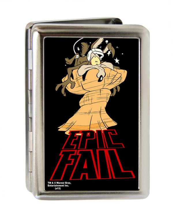 Buckle-Down Business Card Holder - LARGE - Wile E Coyote EPIC FAIL FCG Black Red