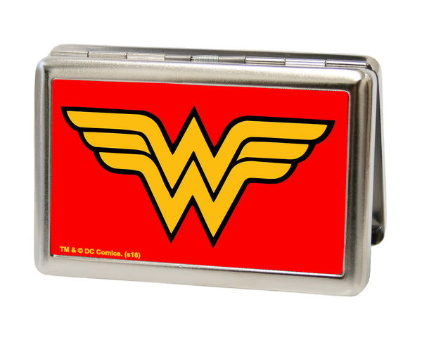 Buckle-Down Business Card Holder - LARGE - Wonder Woman Logo FCG Red