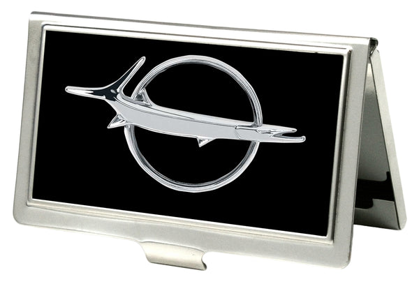 Buckle-Down Business Card Holder - SMALL - Barracuda Emblem FCG Black Silver