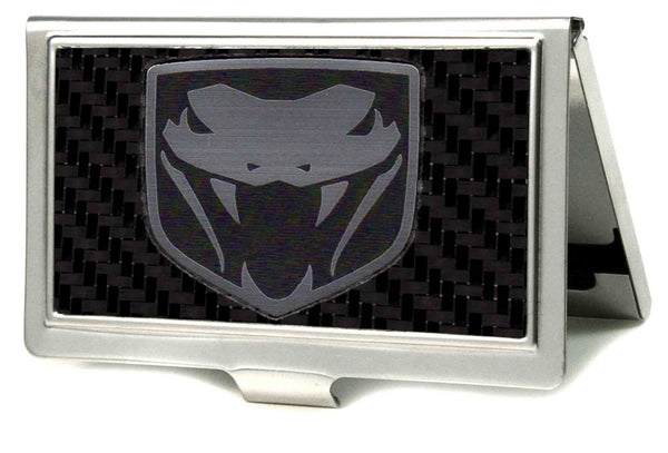 Buckle-Down Business Card Holder - SMALL - Dodge Viper Marquetry Carbon Fiber Metal