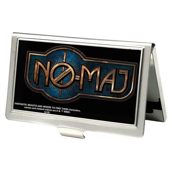 Buckle-Down Business Card Holder - SMALL - FANTASTIC BEASTS AND WHERE TO FIND THEM NO-MAJ Icon FCG Black Golds Blues