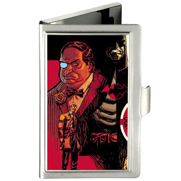 Buckle-Down Business Card Holder - SMALL - Flashpoint Batman Issue #1 Cover Batman James Gordon Penguin Cover Pose FCG Reds Black