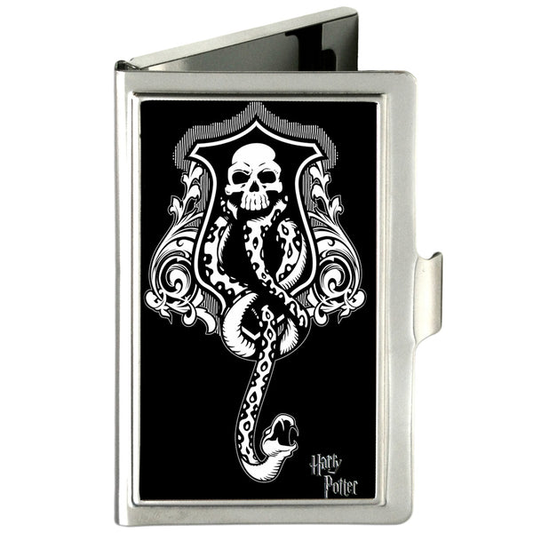 Buckle-Down Business Card Holder - SMALL - Harry Potter Dark Mark Symbol FCG Black Gray White