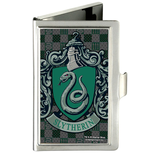 Buckle-Down Business Card Holder - SMALL - Harry Potter SLYTHERIN Crest FCG Green Gray