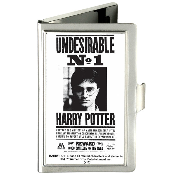 Buckle-Down Business Card Holder - SMALL - Harry Potter UNDESIRABLE NO 1 FCG White Black