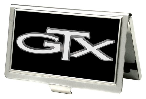 Buckle-Down Business Card Holder - SMALL - Plymouth GTX Emblem FCG Black Silver Fade White
