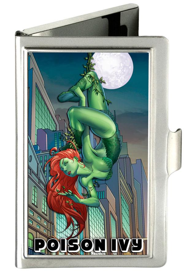 Buckle-Down Business Card Holder - SMALL - POISON IVY Hanging Upside Down Cityscape FCG