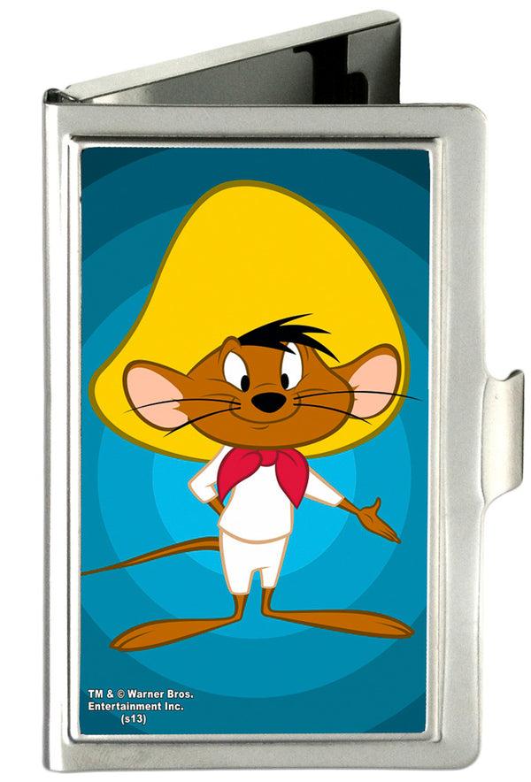 Buckle-Down Business Card Holder - SMALL - Speedy Gonzales Pose FCG Blue