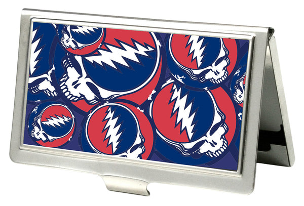 Buckle-Down Business Card Holder - SMALL - Steal Your Face Stacked FCG Red White Blue