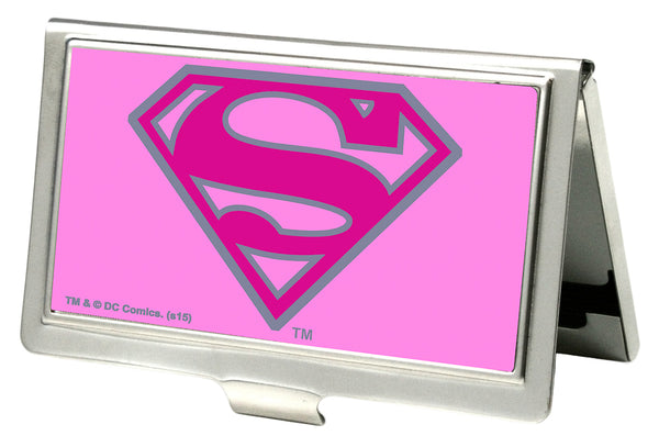 Buckle-Down Business Card Holder - SMALL - Superman FCG Pink
