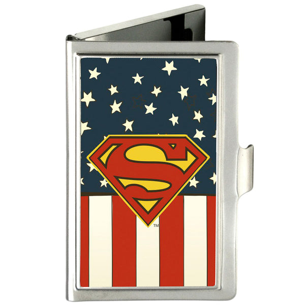 Buckle-Down Business Card Holder - SMALL - Superman Shield Americana FCG Red White Blue Yellow