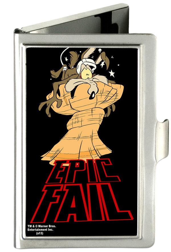 Buckle-Down Business Card Holder - SMALL - Wile E Coyote EPIC FAIL FCG Black Red