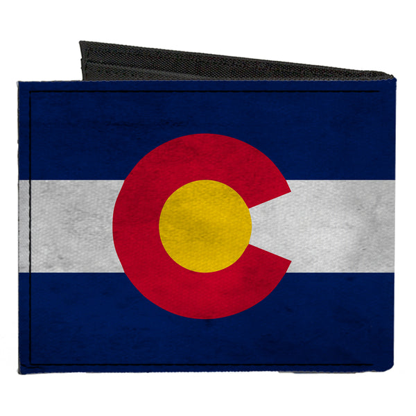 Buckle-Down Canvas Bi-Fold Wallet - Colorado Flag3 Vintage