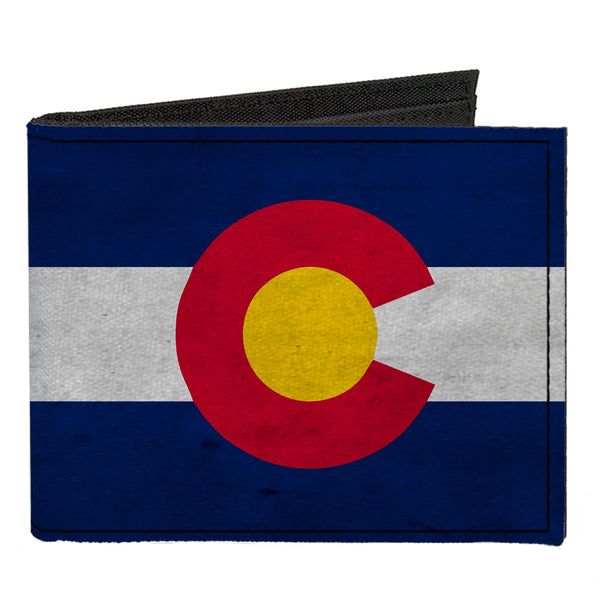 Buckle-Down Canvas Bi-Fold Wallet - Colorado Flag3 Vintage