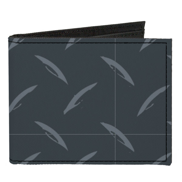 Buckle-Down Canvas Bi-Fold Wallet - Diamond Plate Grays
