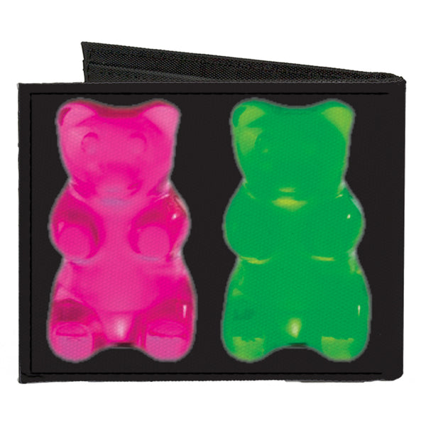 Buckle-Down Canvas Bi-Fold Wallet - Gummy Bears Black Multi Color