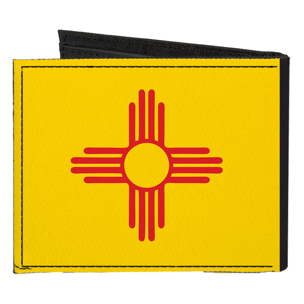 Buckle-Down Canvas Bi-Fold Wallet - New Mexico Flag Black