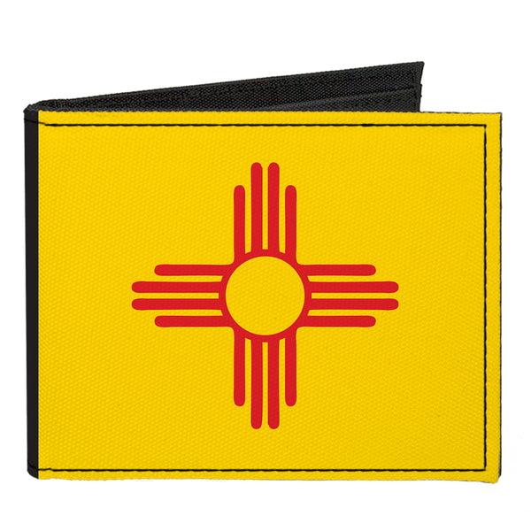 Buckle-Down Canvas Bi-Fold Wallet - New Mexico Flag Black