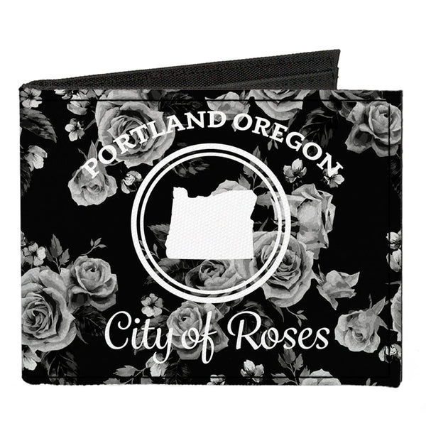 Buckle-Down Canvas Bi-Fold Wallet - Oregon Silo PORTLAND OREGON-CITY OF ROSES
