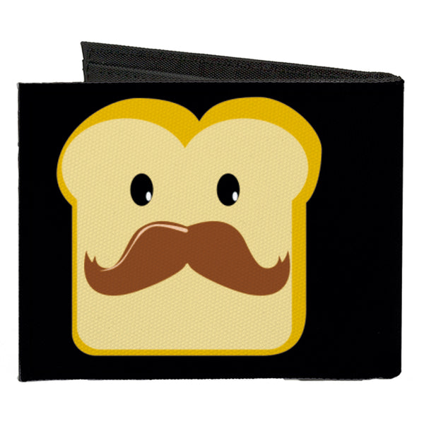 Buckle-Down Canvas Bi-Fold Wallet - Peanut Butter W Mustache & Jelly