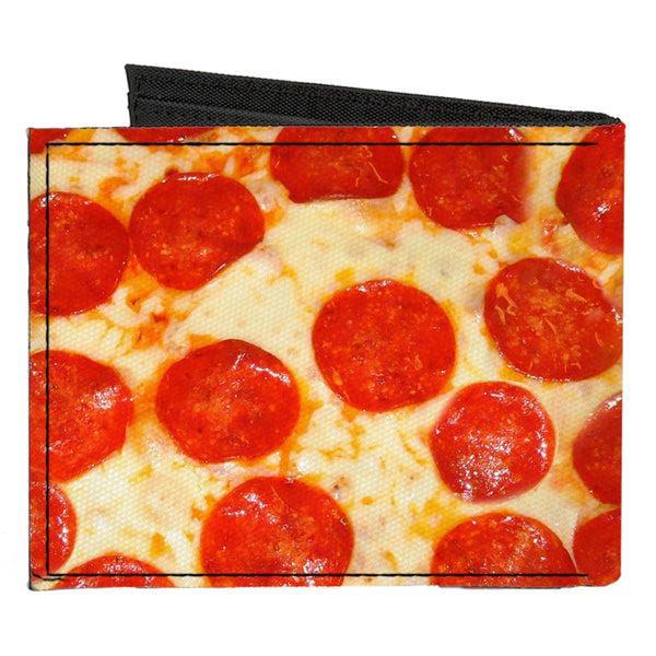 Buckle-Down Canvas Bi-Fold Wallet - Pepperoni Pizza Vivid