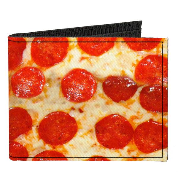 Buckle-Down Canvas Bi-Fold Wallet - Pepperoni Pizza Vivid