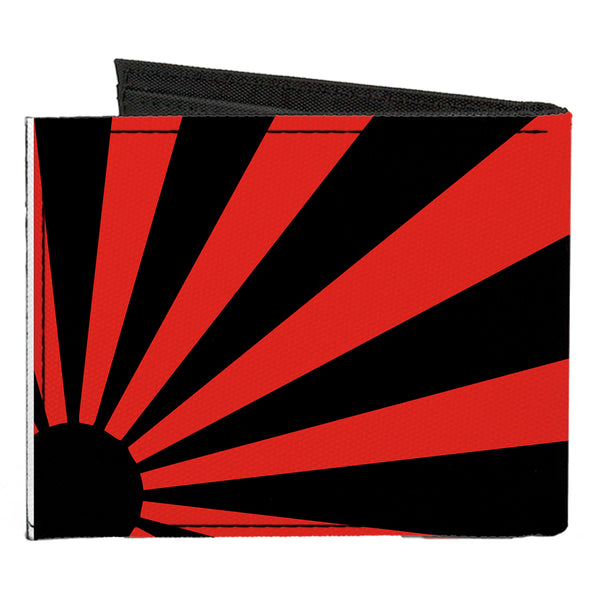 Buckle-Down Canvas Bi-Fold Wallet - Rising Sun Red Black