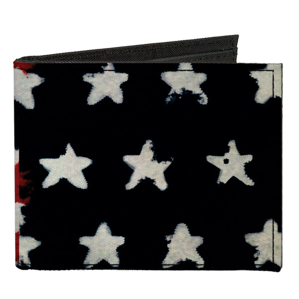 Buckle-Down Canvas Bi-Fold Wallet - Stars & Stripes Painting