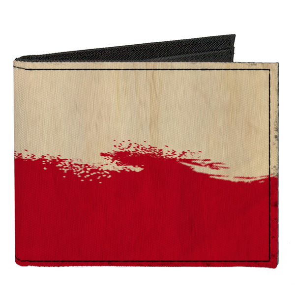 Buckle-Down Canvas Bi-Fold Wallet - Texas Flag Distressed Painting