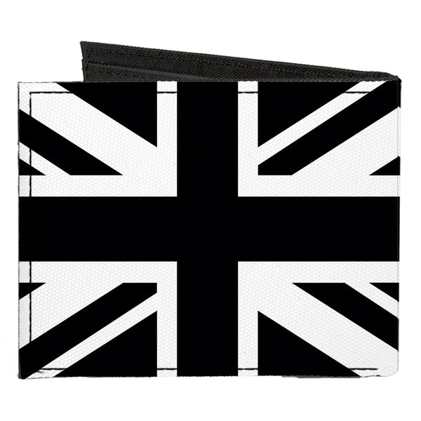 Buckle-Down Canvas Bi-Fold Wallet - United Kingdom Flag Black White