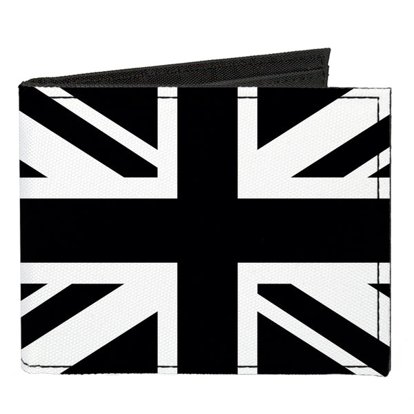 Buckle-Down Canvas Bi-Fold Wallet - United Kingdom Flag Black White