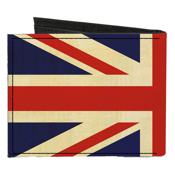 Buckle-Down Canvas Bi-Fold Wallet - Vintage United Kingdom Flags