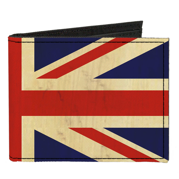 Buckle-Down Canvas Bi-Fold Wallet - Vintage United Kingdom Flags