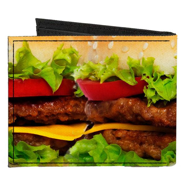 Buckle-Down Canvas Bi-Fold Wallet - Vivid Cheeseburger
