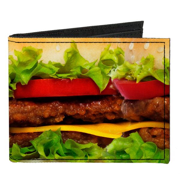 Buckle-Down Canvas Bi-Fold Wallet - Vivid Cheeseburger