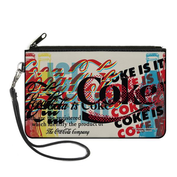 Buckle-Down Canvas Zipper Wallet - LARGE - COKE IS IT Pop Art Collage Multi Color