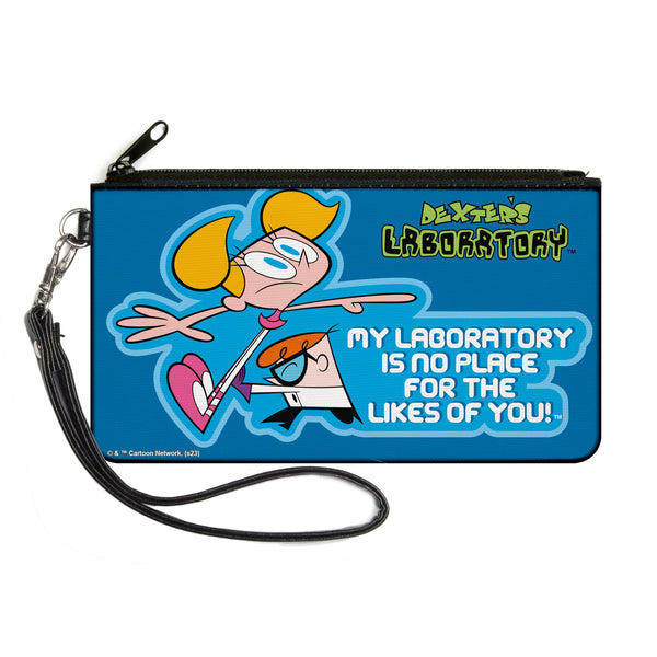 Buckle-Down Canvas Zipper Wallet - LARGE - DEXTER'S LABORATORY Dexter and Dee Dee NO PLACE FOR THE LIKES OF YOU Pose Blues