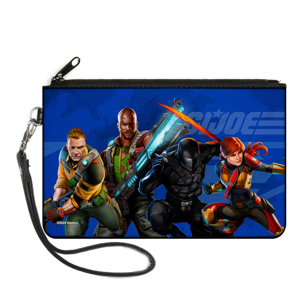 Buckle-Down Canvas Zipper Wallet - LARGE - GI Joe Unit Agents Group Pose and Logo Blues