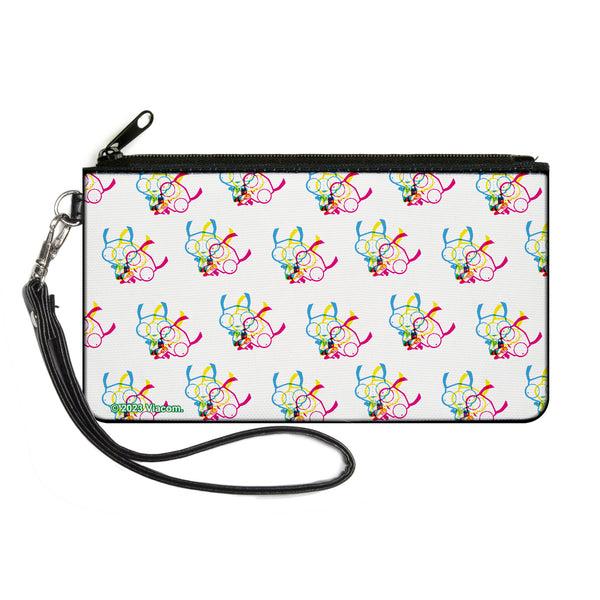 Buckle-Down Canvas Zipper Wallet - LARGE - Invader Zim Triple GIR Pose Stack White/Multi Color