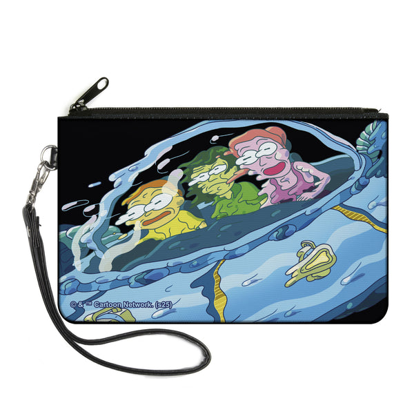 Buckle-Down Canvas Zipper Wallet - LARGE - Rick and Morty Morty Bruce Summer Ship Melt Scene