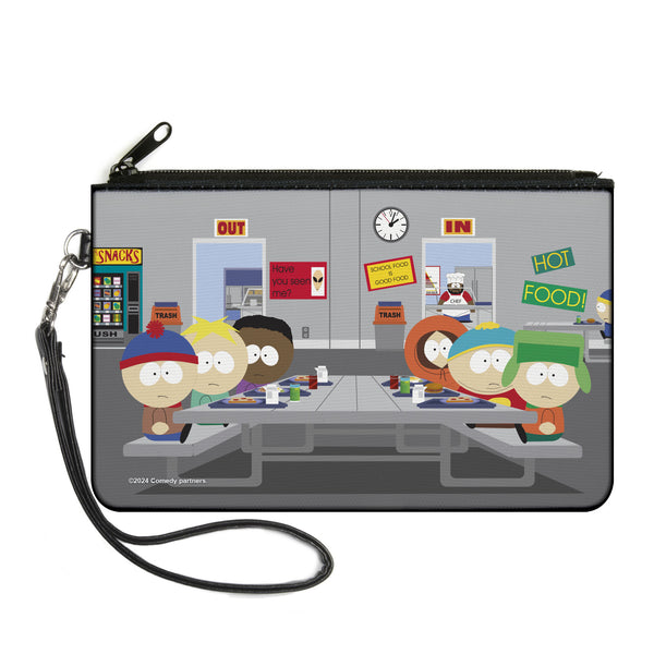 Buckle-Down Canvas Zipper Wallet - LARGE - South Park Boys Group Cafeteria Table Scene