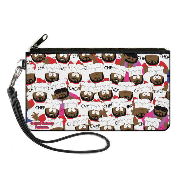 Buckle-Down Canvas Zipper Wallet - LARGE - South Park Chef Expressions Stacked
