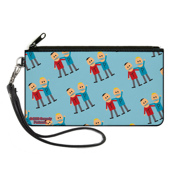 Buckle-Down Canvas Zipper Wallet - LARGE - South Park Terrance and Phillip Hugging Pose Blue