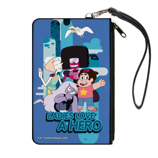 Buckle-Down Canvas Zipper Wallet - LARGE - Steven Universe LADIES LOVE A HERO Group Pose Blues