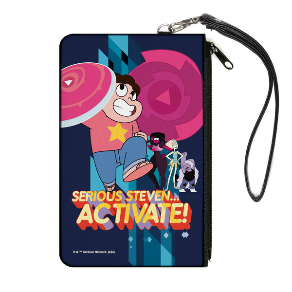 Buckle-Down Canvas Zipper Wallet - LARGE - Steven Universe SERIOUS STEVEN…ACTIVATE Group Pose Blues