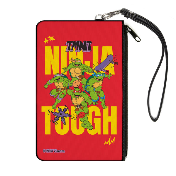Buckle-Down Canvas Zipper Wallet - LARGE - Teenage Mutant Ninja Turtles NINJA TOUGH Group Pose Red/Yellow