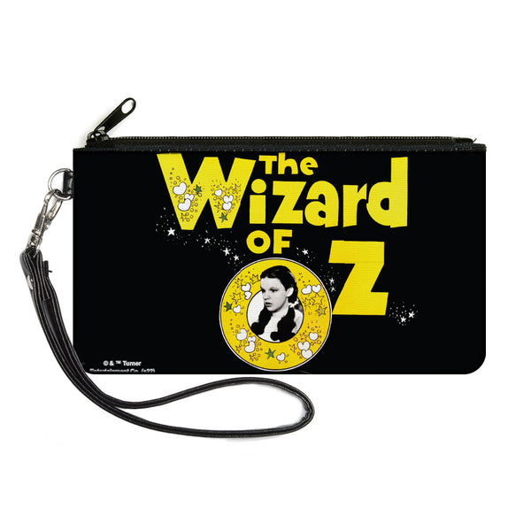 Buckle-Down Canvas Zipper Wallet - LARGE - THE WIZARD OF OZ Dorothy Pose Black/Yellow/White