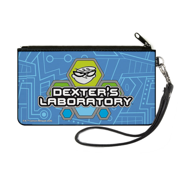 Buckle-Down Canvas Zipper Wallet - SMALL - DEXTER'S LABORATORY Title Logo and Dexter Pose Blues